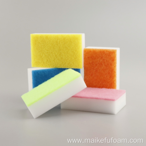 kitchen cleaning wipe cleaner sponge with scouring pad